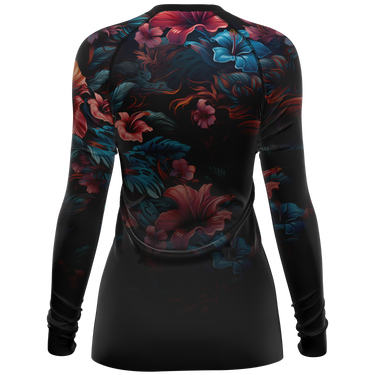 Chokefish™ Long Sleeve Rashguard Floral Woman's Shirt-004